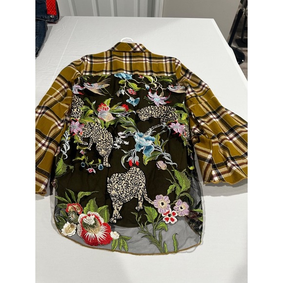 Aratta Silent Journey embroidered flannel shirt, flared sleeves - Picture 8 of 9